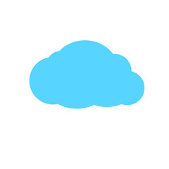 Simple cloud set design vector Isolated on background