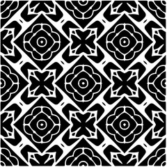 Design seamless monochrome geometric pattern. Abstract background. Vector art.Perfect for site backdrop, wrapping paper, wallpaper, textile and surface design. 