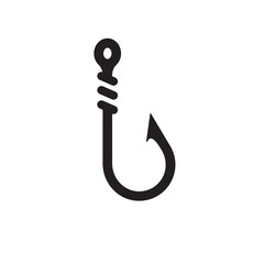 Vector Fishing Hooks For Hanging Lures. isolate on white background.