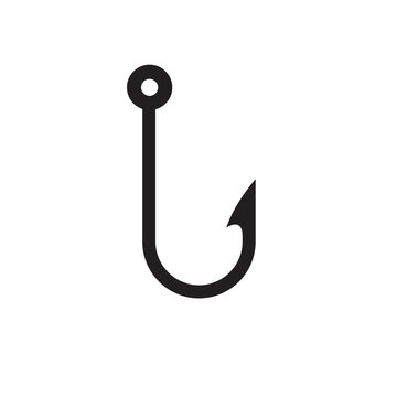 Vector Fishing Hooks For Hanging Lures. isolate on white background.