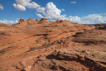 Rock formations viewed from the Beehive trail in Page, Arizona