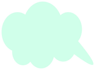 Obraz premium cute colorful cloud speech bubbles, conversation box, chat box, frame talk, speak balloon, thinking balloons, thought bubble