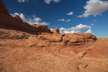 Rock formations viewed from the Beehive trail in Page, Arizona