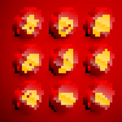 Set line Scarecrow, Apple, Bench, Pumpkin, Waterproof rubber boot, Grape fruit, Mushroom and Winter scarf icon. Vector