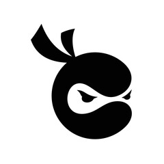 ninja logo with letter C © sugeng