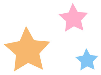 cute pastel color little star decoration