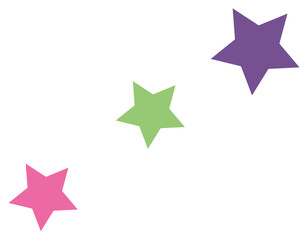 cute pastel color little star decoration
