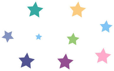cute pastel color little star decoration