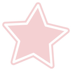 cute pastel color little star decoration