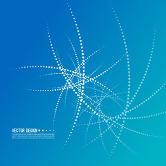 Abstract vector gradient background with spiral, dot swirl. The concept of rotational movement.