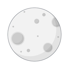 Satellite Moon on a white background