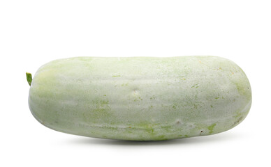 Winter melon (Benincasa hispida) isolated on white background. Clipping path.
