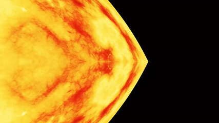 Digital Rendering Red Burning Fire Planet