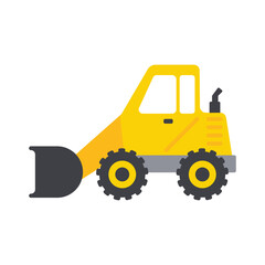 Vector Automobile Building Construction Machinery Toys for boys Isolated on background.