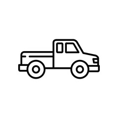 pickup truck icon vector illustration logo template for many purpose. Isolated on white background.