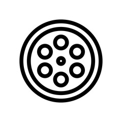 cinema, film strip icon vector illustration logo template for many purpose. Isolated on white background.