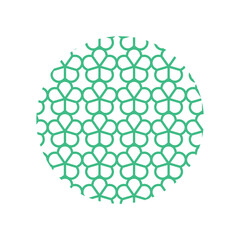 Circle line background pattern For the design of the keychain Isolated on white background