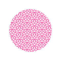 Circle line background pattern For the design of the keychain Isolated on white background