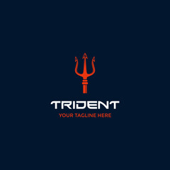 Vintage Trident Spear of Poseidon Neptune God Triton King logo design, suitable for your design need, logo, illustration, animation, etc.