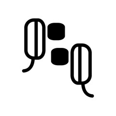 headset, earphone icon vector illustration logo template for many purpose. Isolated on white background.