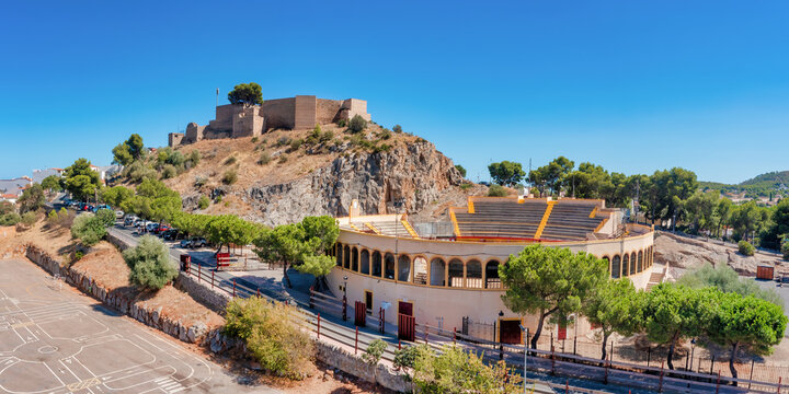 Bullfighting Arena and Castle Ruins of Oropesa del Mar, Spain