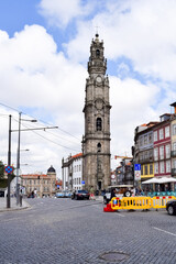 Fototapeta na wymiar View of the Clerigos Tower. Porto - Portugal