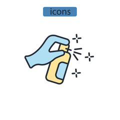 disinfection icons symbol vector elements for infographic web