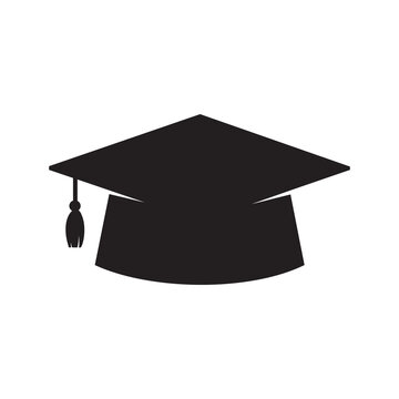 Vector Graduation Hat Collection For students who graduate Isolated on white background
