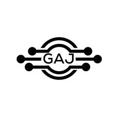 GAJ letter logo. GAJ best white background vector image. GAJ Monogram logo design for entrepreneur and business.	
 - obrazy, fototapety, plakaty