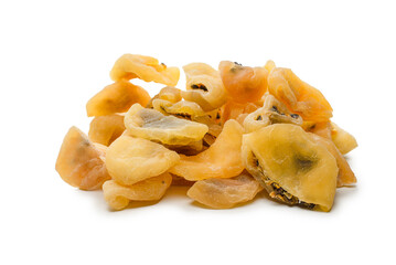 Dried passion fruit isolated on a white background.