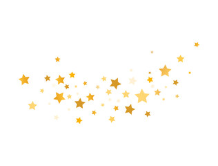 Gold stars swirling. Glitter elegant wave design element. Christmas Luxury texture. Golden shooting star. Magic foil decoration. Home decor. Winter Holiday design. Vector illustration