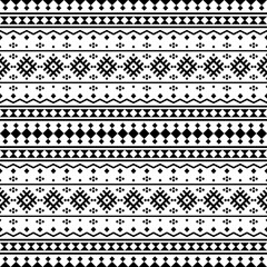 Horizontal Geometric Aztec Patterns Design vector