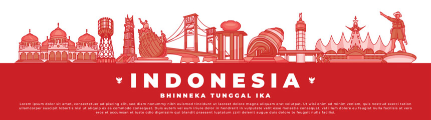 Indonesia merdeka city landmark