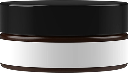 Cosmetic bottle with white label cutout