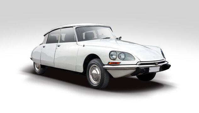 Citroen DS classic car isolated on white background, 29 April 2018, Thessaloniki, Greece	
