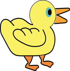 Cartoon duck basic vector image.