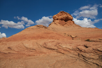Naklejka premium Rock formations viewed from the Beehive trail in Page, Arizona