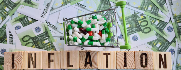 Money for medicines for health and inflation rise in price of pills