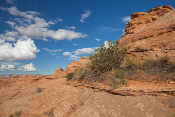 Rock formations viewed from the Beehive trail in Page, Arizona