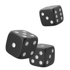 3D dice. 3D element.
