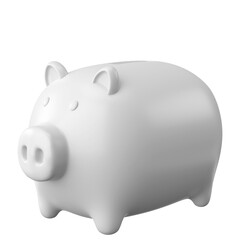 Piggy bank. 3D element.