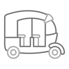 Rickshaw Greyscale Line Icon