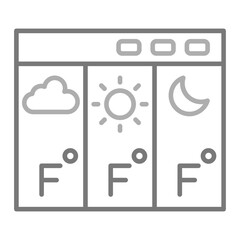 Forecast Greyscale Line Icon