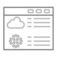 Weather News Greyscale Line Icon