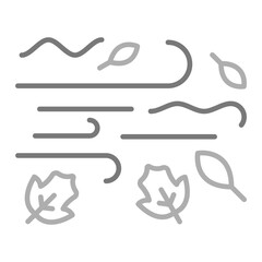 Wind Greyscale Line Icon