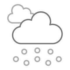Hail Greyscale Line Icon