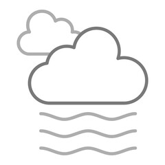 Fog Greyscale Line Icon