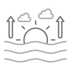 Sunrise Greyscale Line Icon