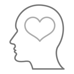 Mind Greyscale Line Icon