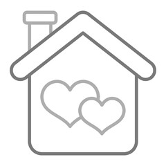 House Greyscale Line Icon